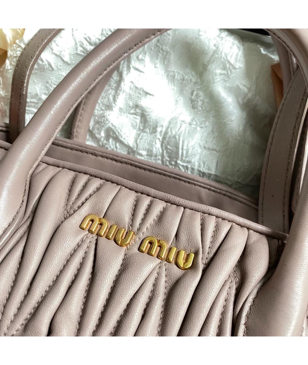 MIU MIU Белая сумка с короткими ручками, фото 6