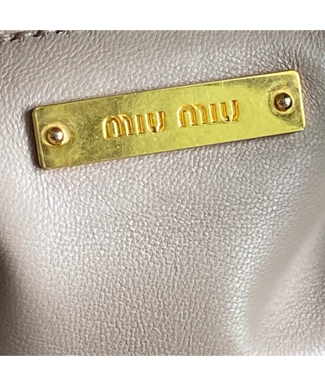MIU MIU Белая сумка с короткими ручками, фото 4