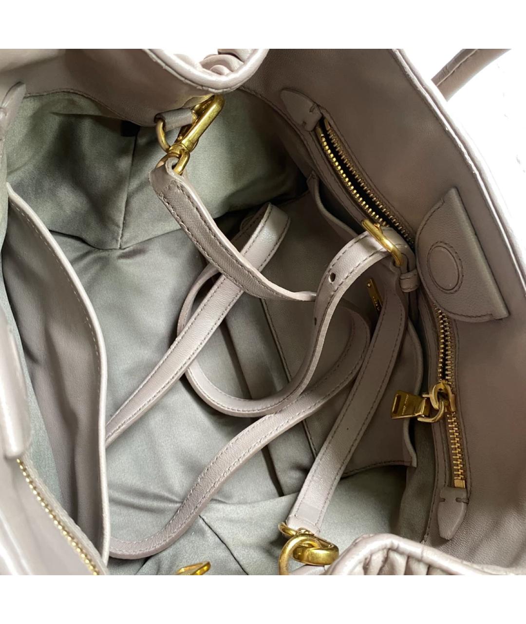 MIU MIU Белая сумка с короткими ручками, фото 2