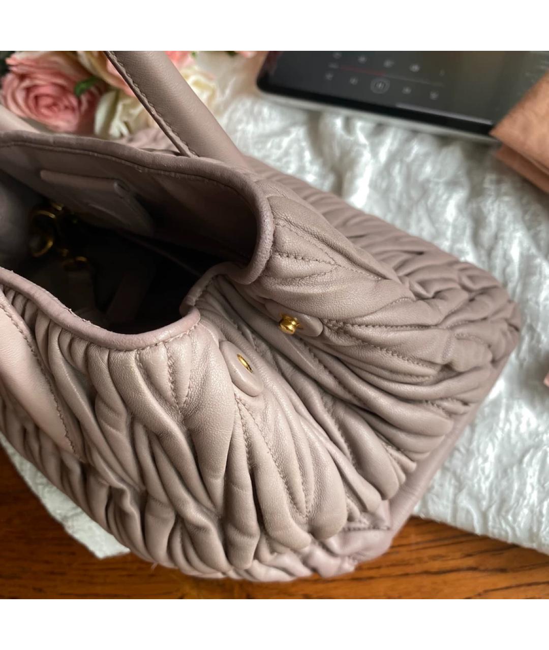 MIU MIU Белая сумка с короткими ручками, фото 3