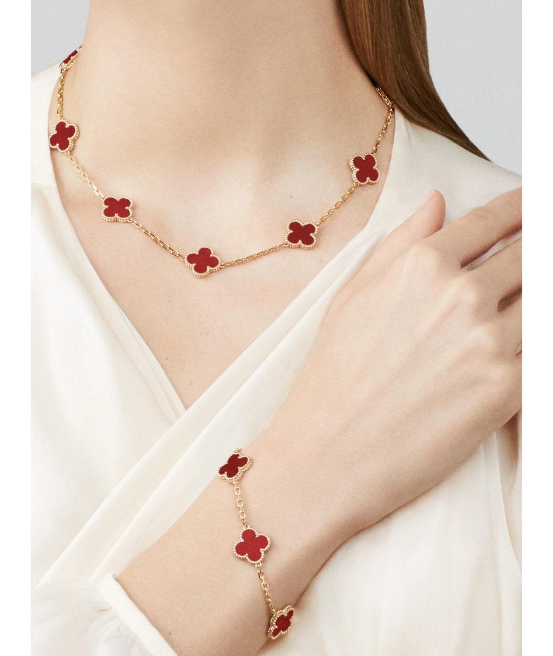 VAN CLEEF & ARPELS Красный браслет из желтого золота, фото 3