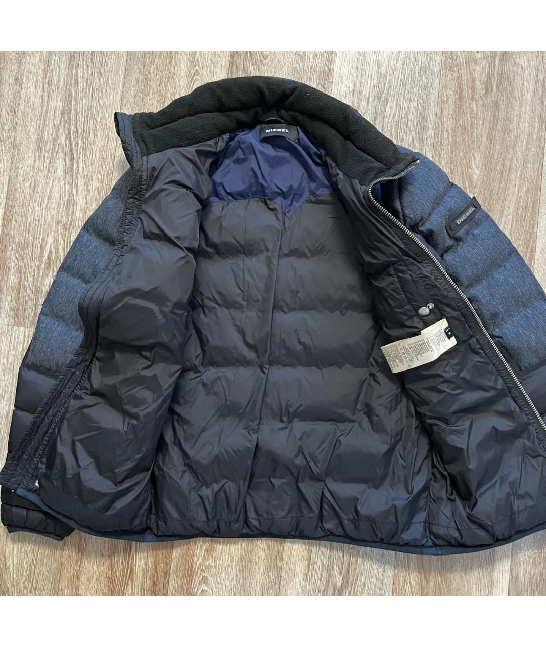 DIESEL Темно-синяя полиэстеровая куртка, фото 5