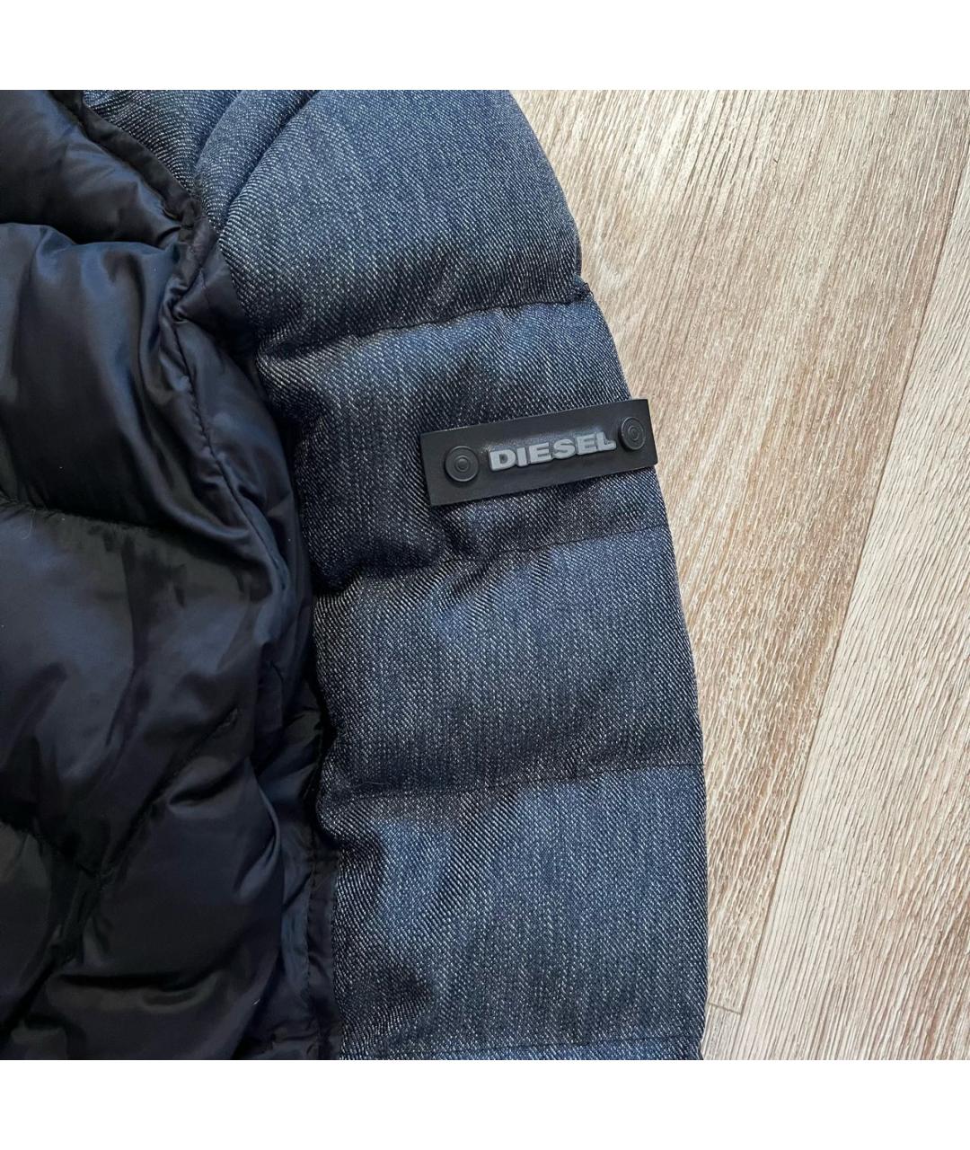 DIESEL Темно-синяя полиэстеровая куртка, фото 3