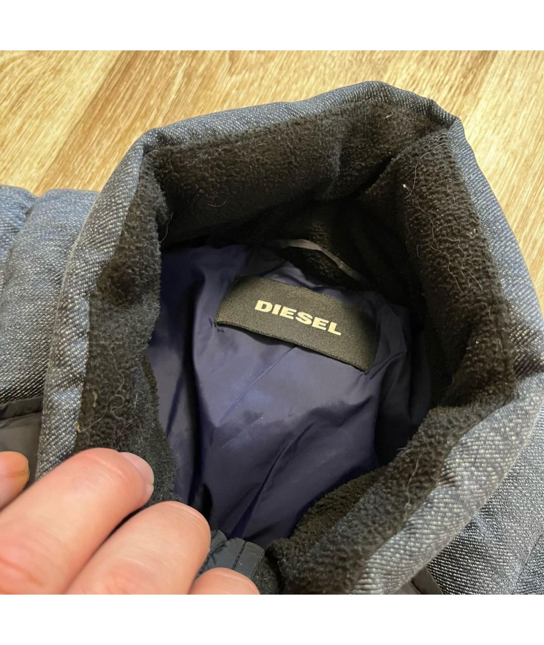 DIESEL Темно-синяя полиэстеровая куртка, фото 4