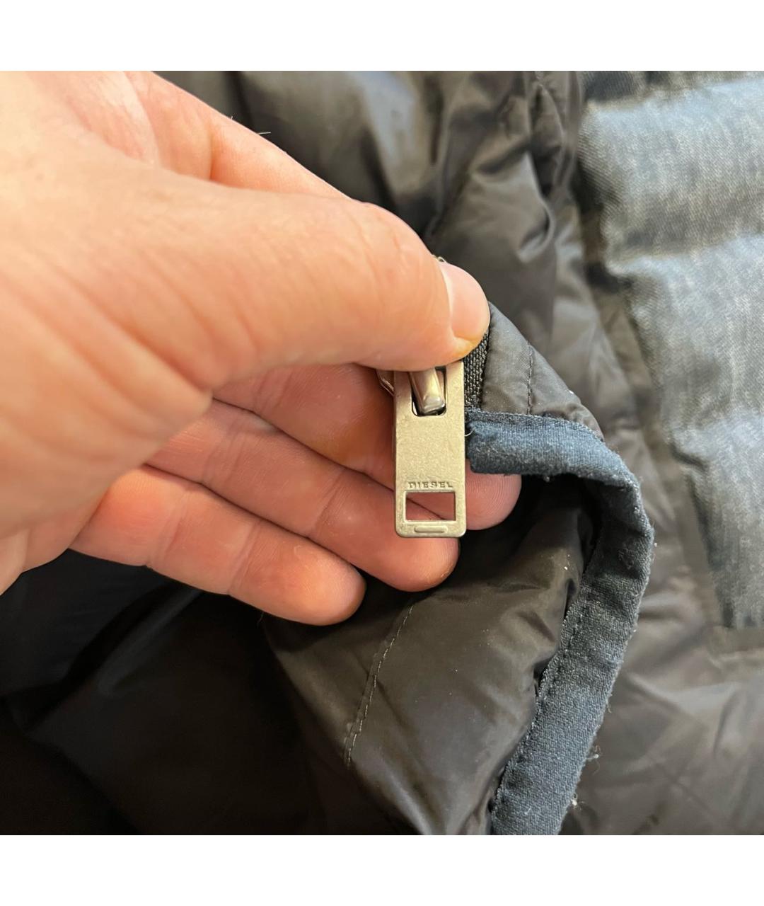 DIESEL Темно-синяя полиэстеровая куртка, фото 6