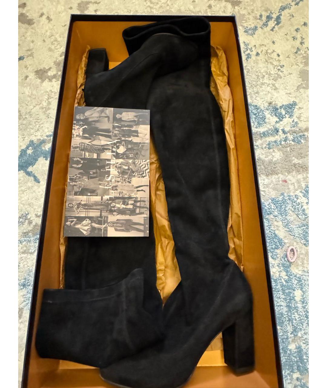 LE SILLA Черные замшевые ботфорты, фото 4