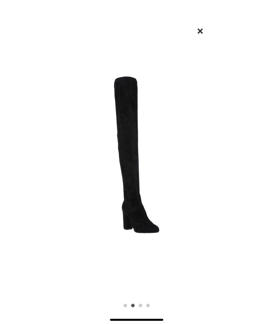 LE SILLA Черные замшевые ботфорты, фото 2