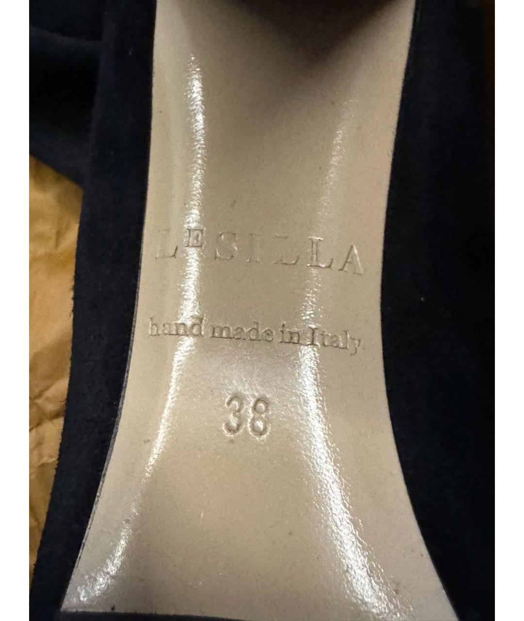 LE SILLA Черные замшевые ботфорты, фото 5