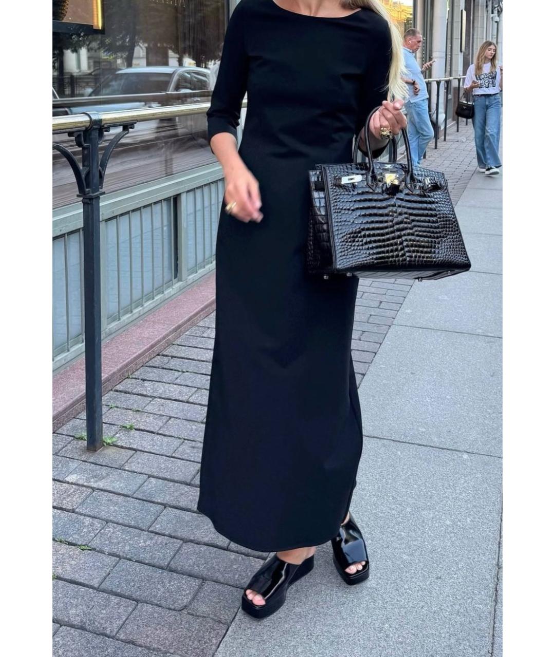 THE ROW Черное вискозное повседневное платье, фото 6