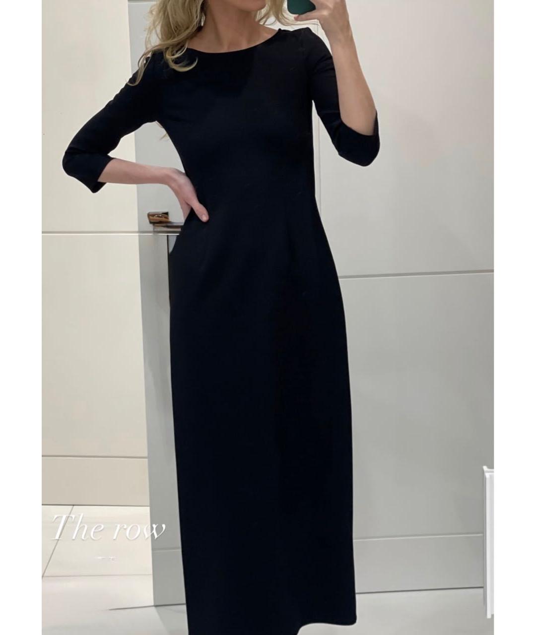 THE ROW Черное вискозное повседневное платье, фото 5