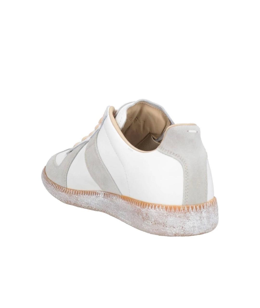 MAISON MARGIELA Белые кожаные кеды, фото 4