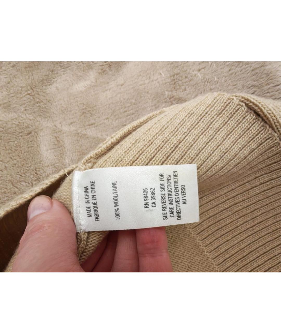 THEORY Бежевый шерстяной джемпер / свитер, фото 4