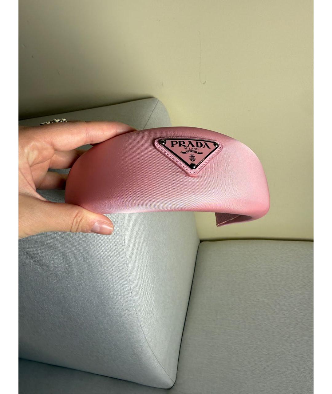PRADA Розовый ободок, фото 7