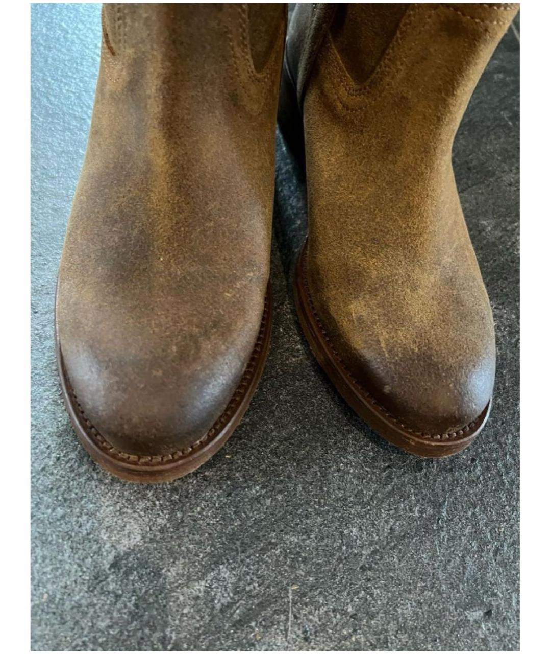 PINKO Коричневые кожаные сапоги, фото 2