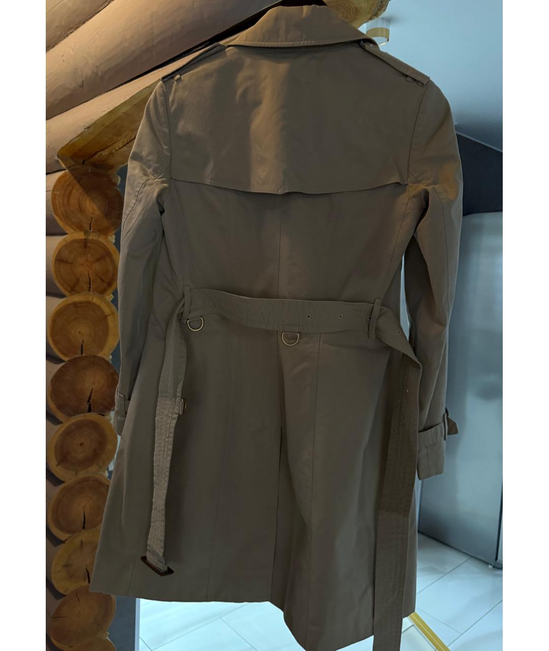 BURBERRY Бежевый хлопковый тренч/плащ, фото 2