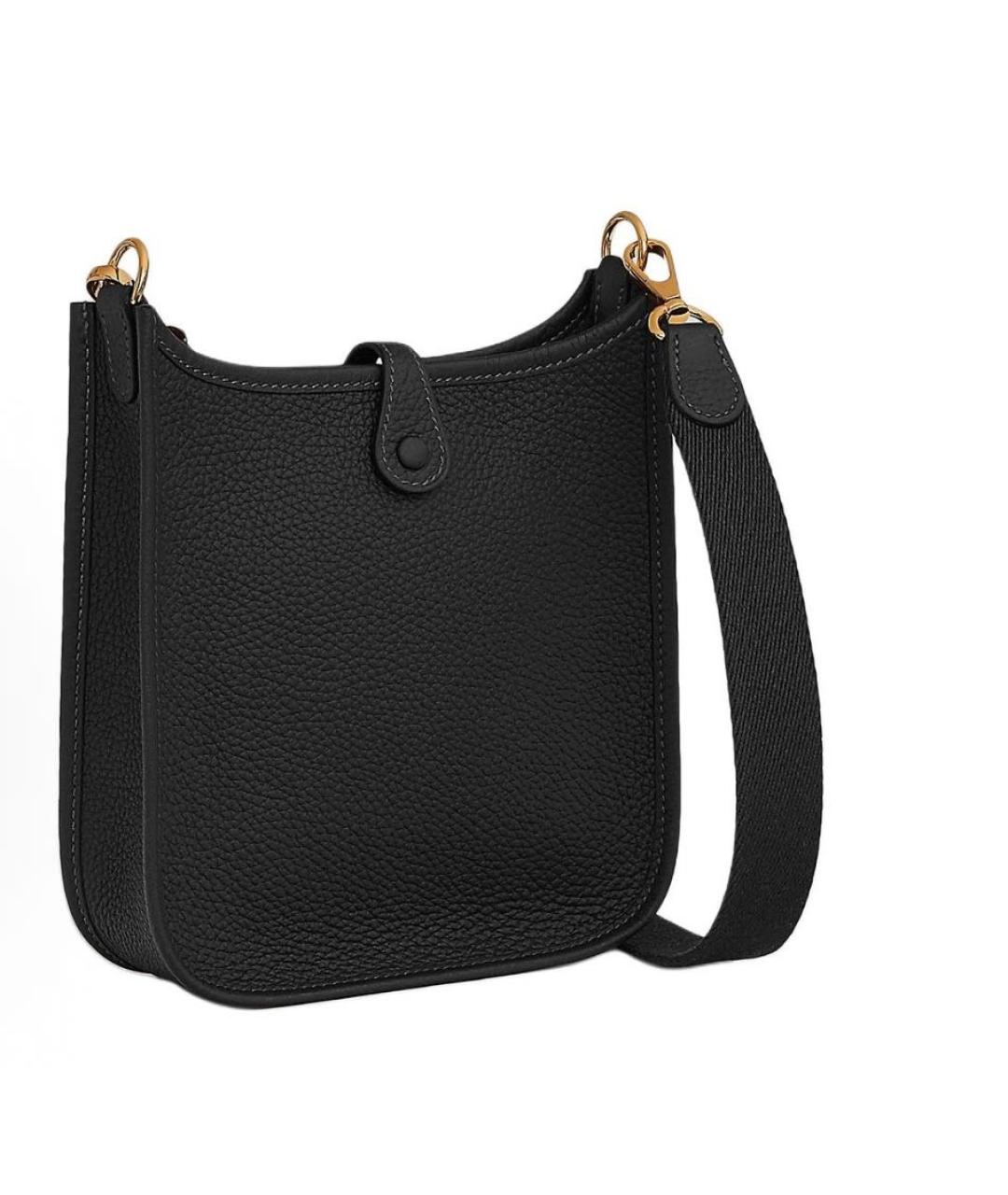 HERMES Черная кожаная сумка через плечо, фото 3