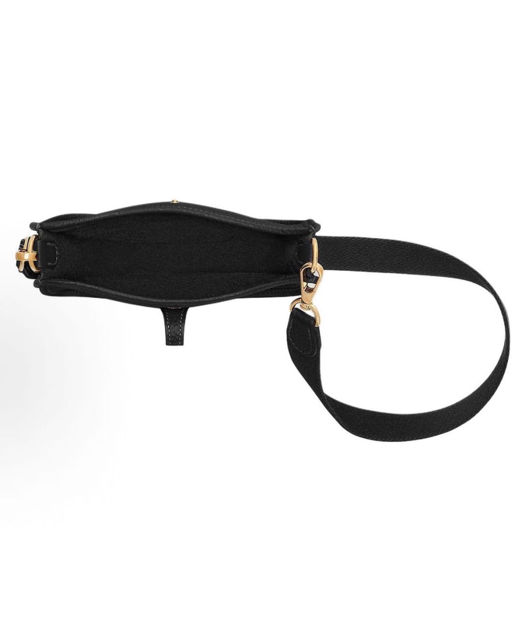 HERMES Черная кожаная сумка через плечо, фото 4