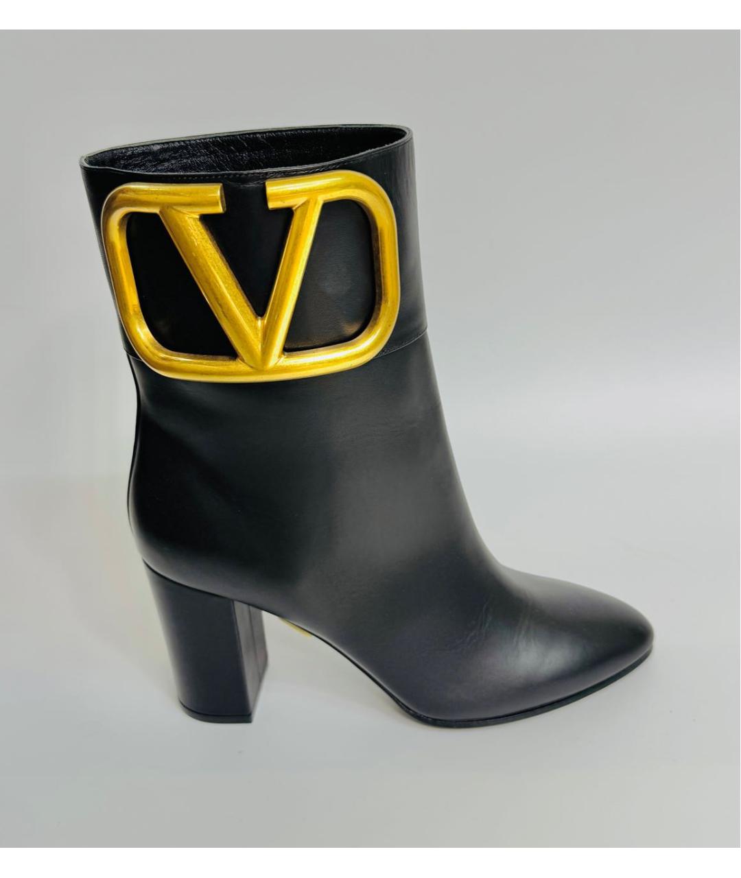 VALENTINO Черные кожаные ботильоны, фото 5