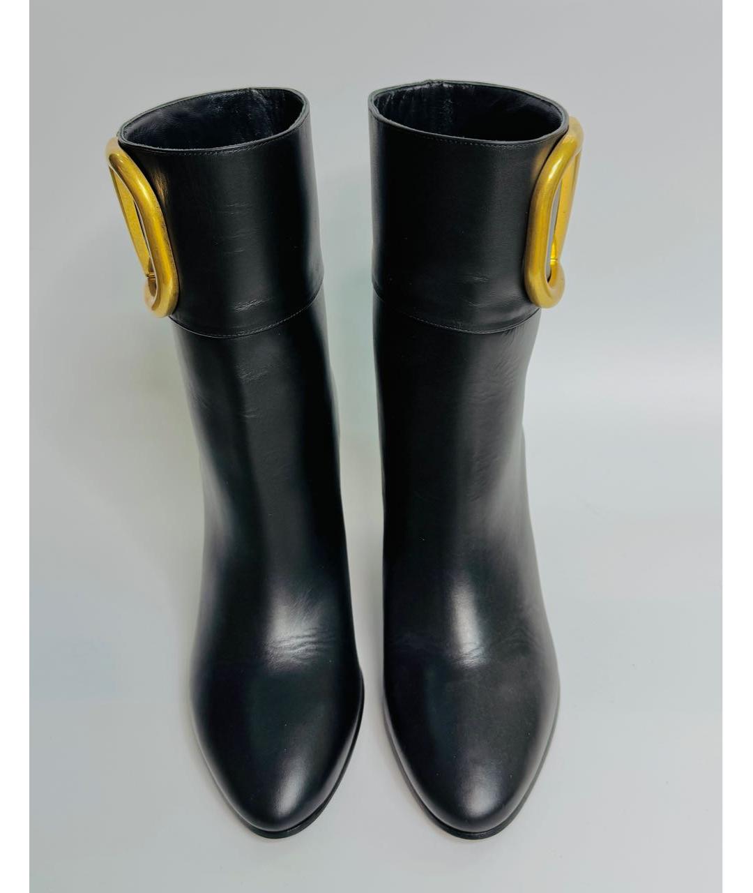 VALENTINO Черные кожаные ботильоны, фото 2