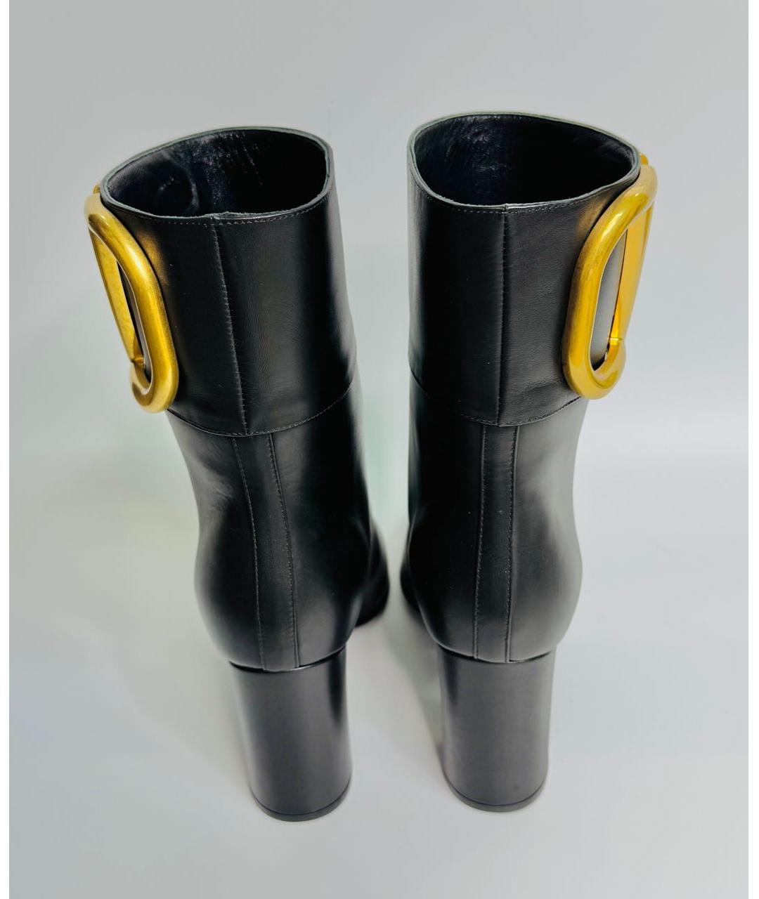 VALENTINO Черные кожаные ботильоны, фото 4