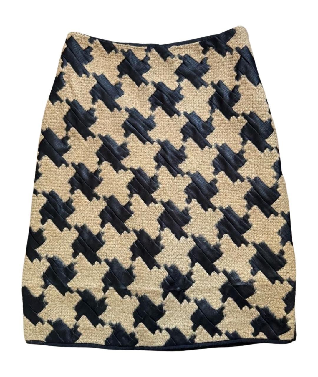 ESCADA Бежевая шерстяная юбка миди, фото 1