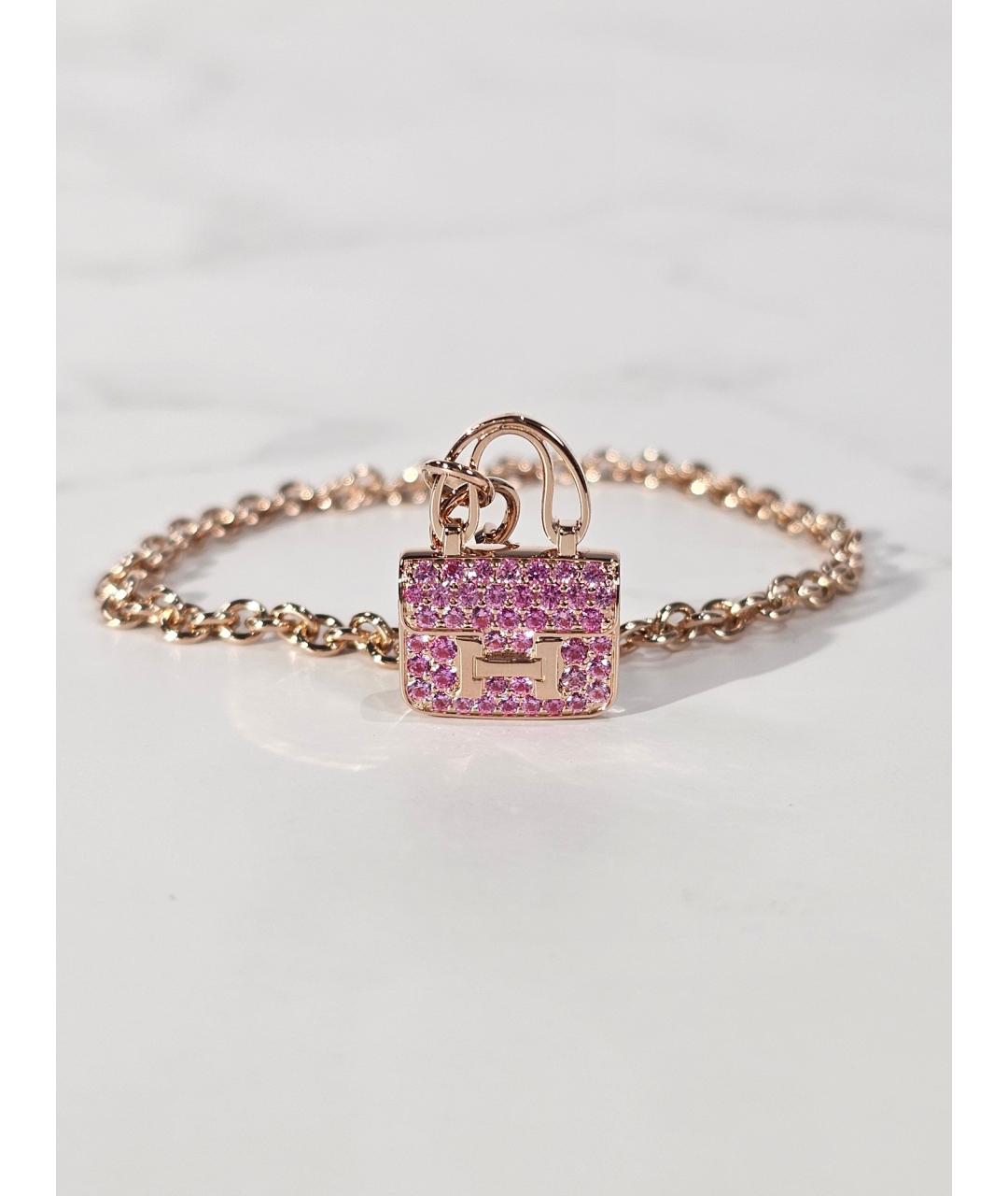 HERMES Золотой браслет из розового золота, фото 3