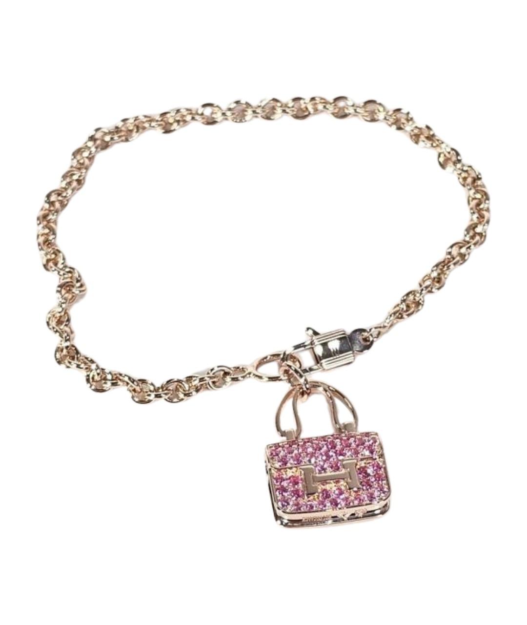 HERMES Золотой браслет из розового золота, фото 1