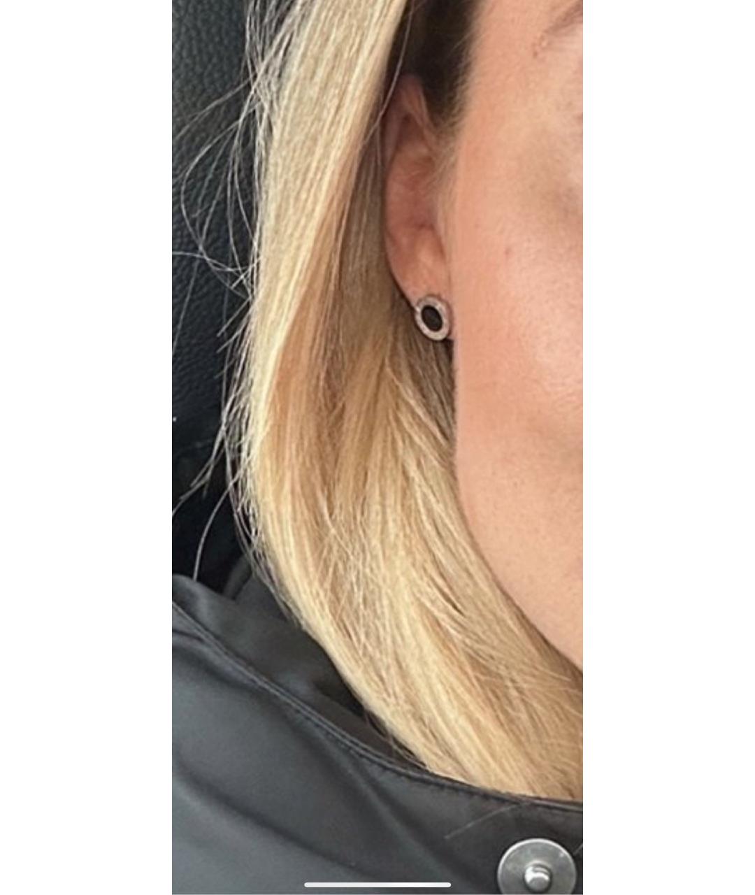 BVLGARI Серебряные серьги из белого золота, фото 4