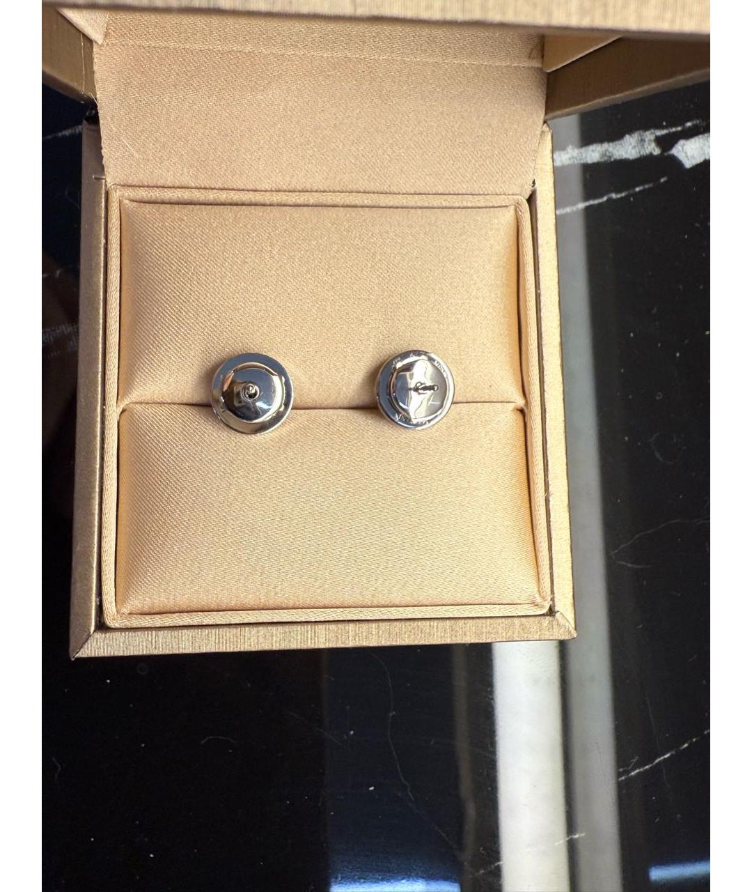 BVLGARI Серебряные серьги из белого золота, фото 2