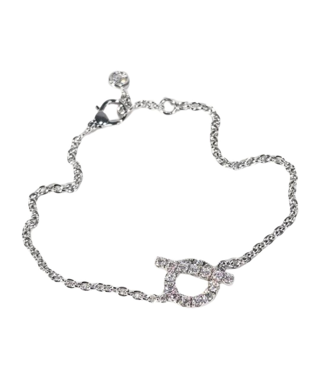 HERMES Серебрянный браслет из белого золота, фото 1