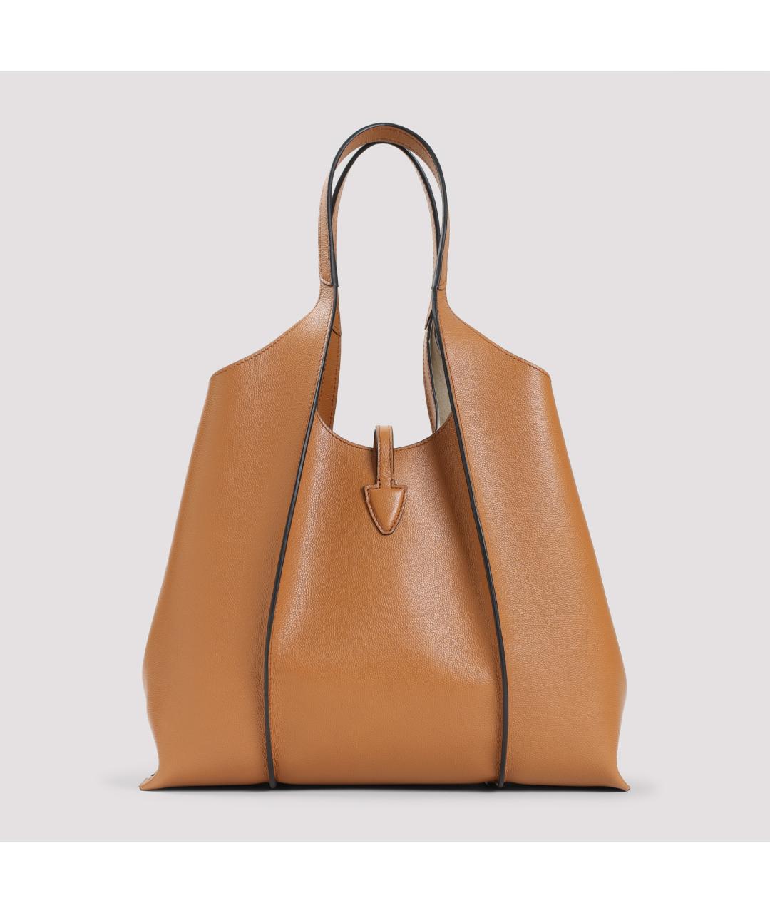 TOD'S Бежевая кожаная сумка тоут, фото 2