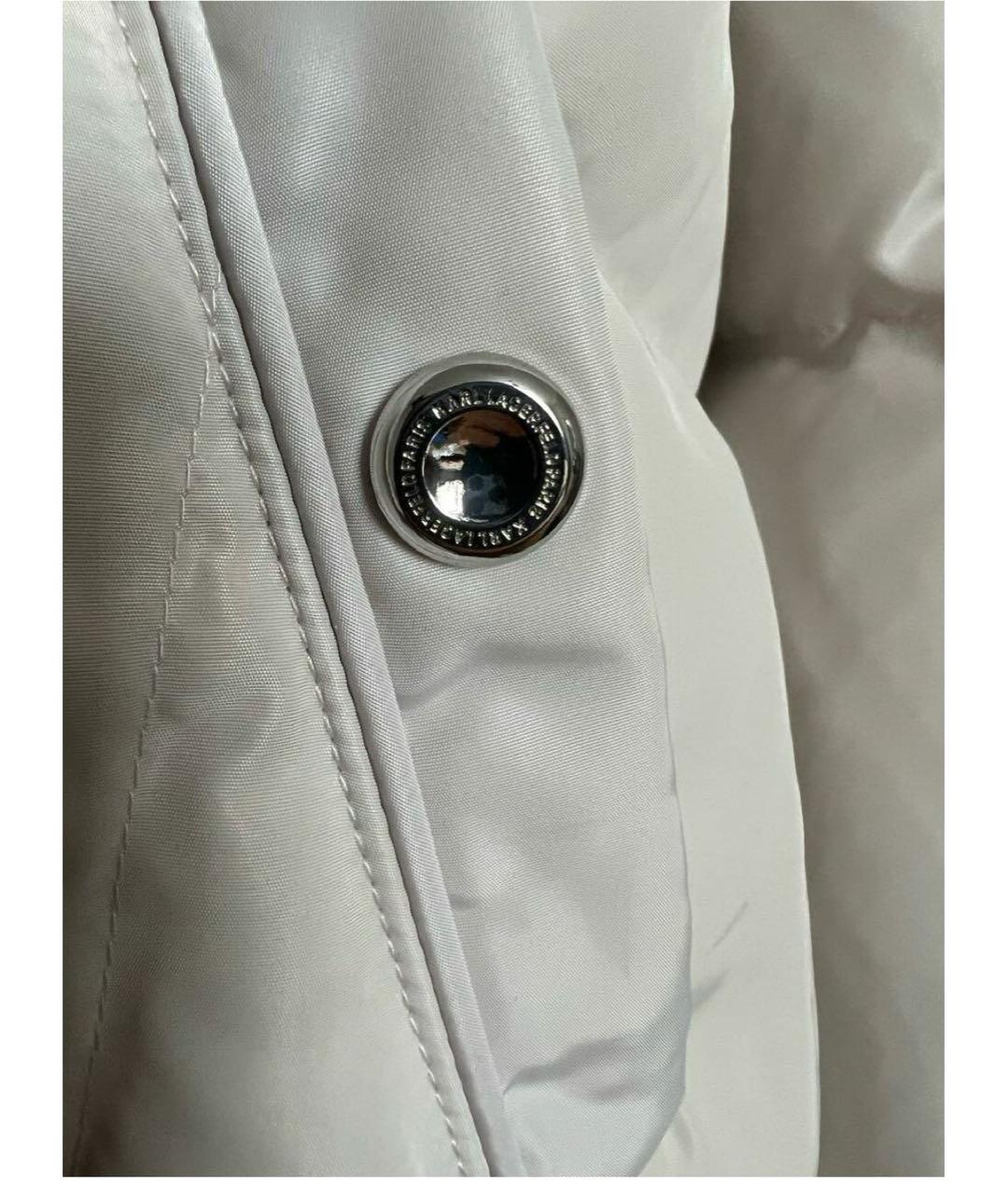 KARL LAGERFELD Белый пуховик, фото 4