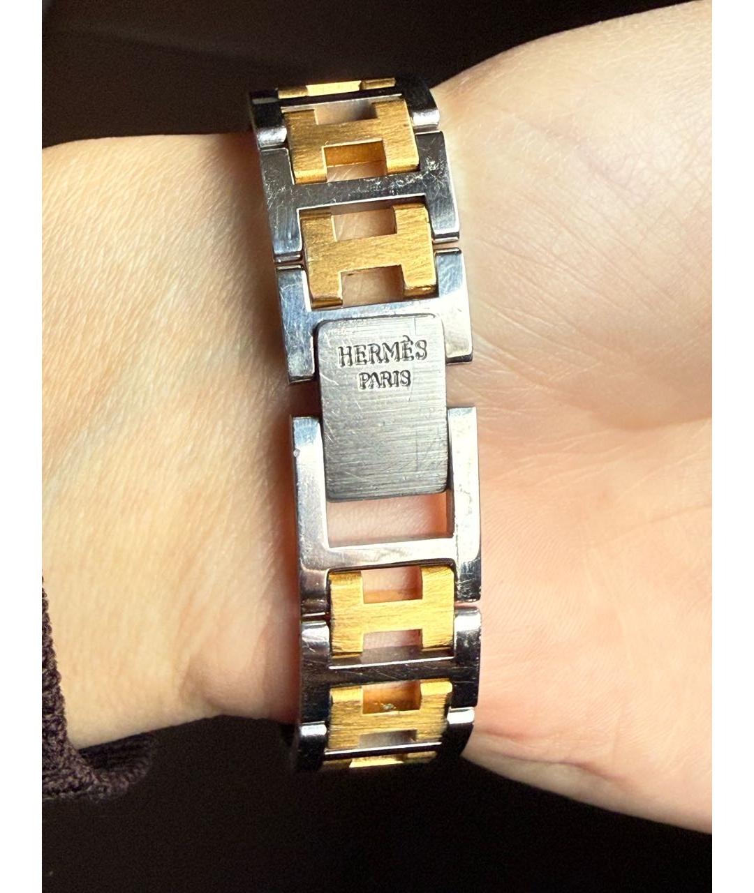 HERMES Серебряные позолоченные часы, фото 7