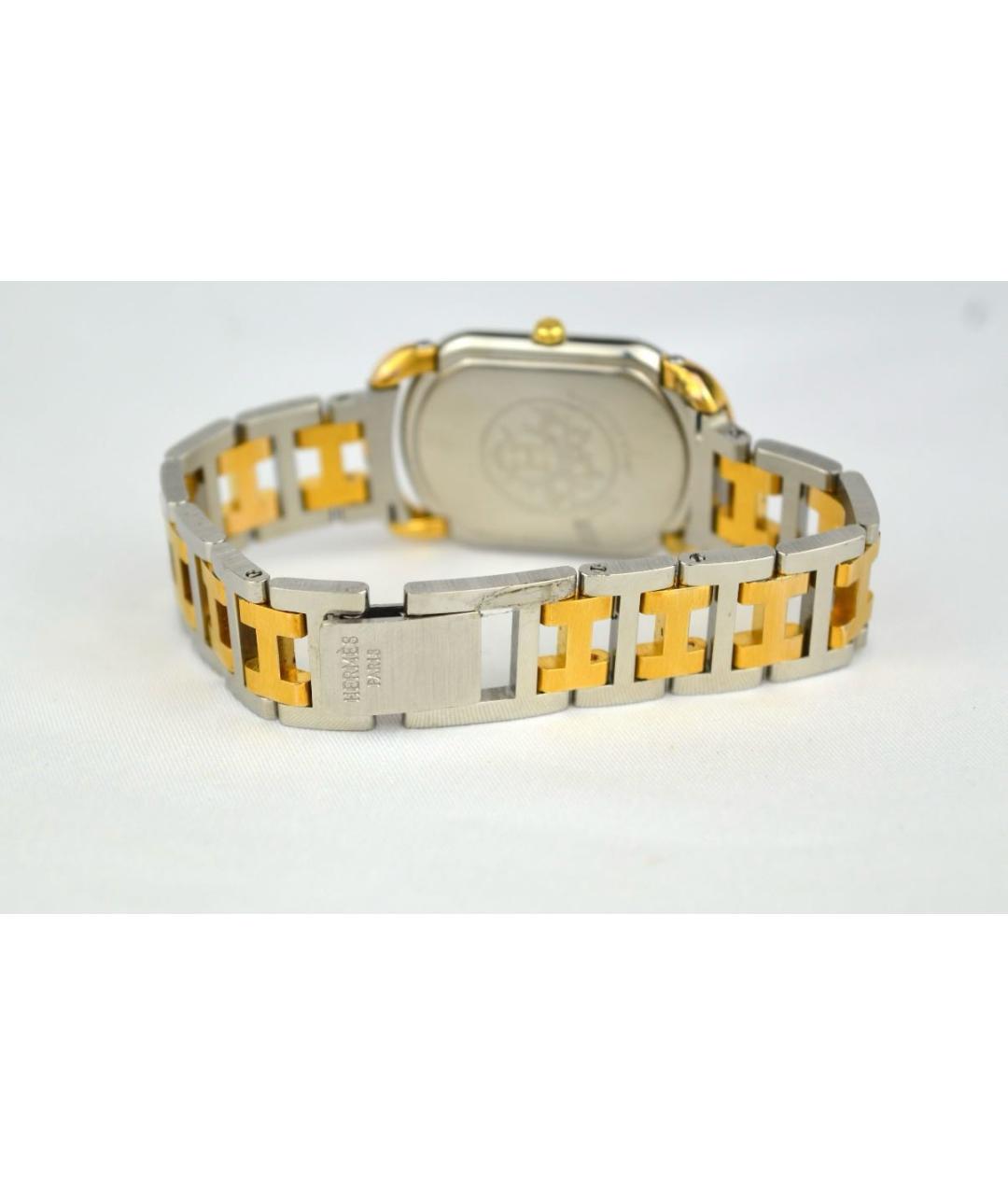 HERMES Серебряные позолоченные часы, фото 3