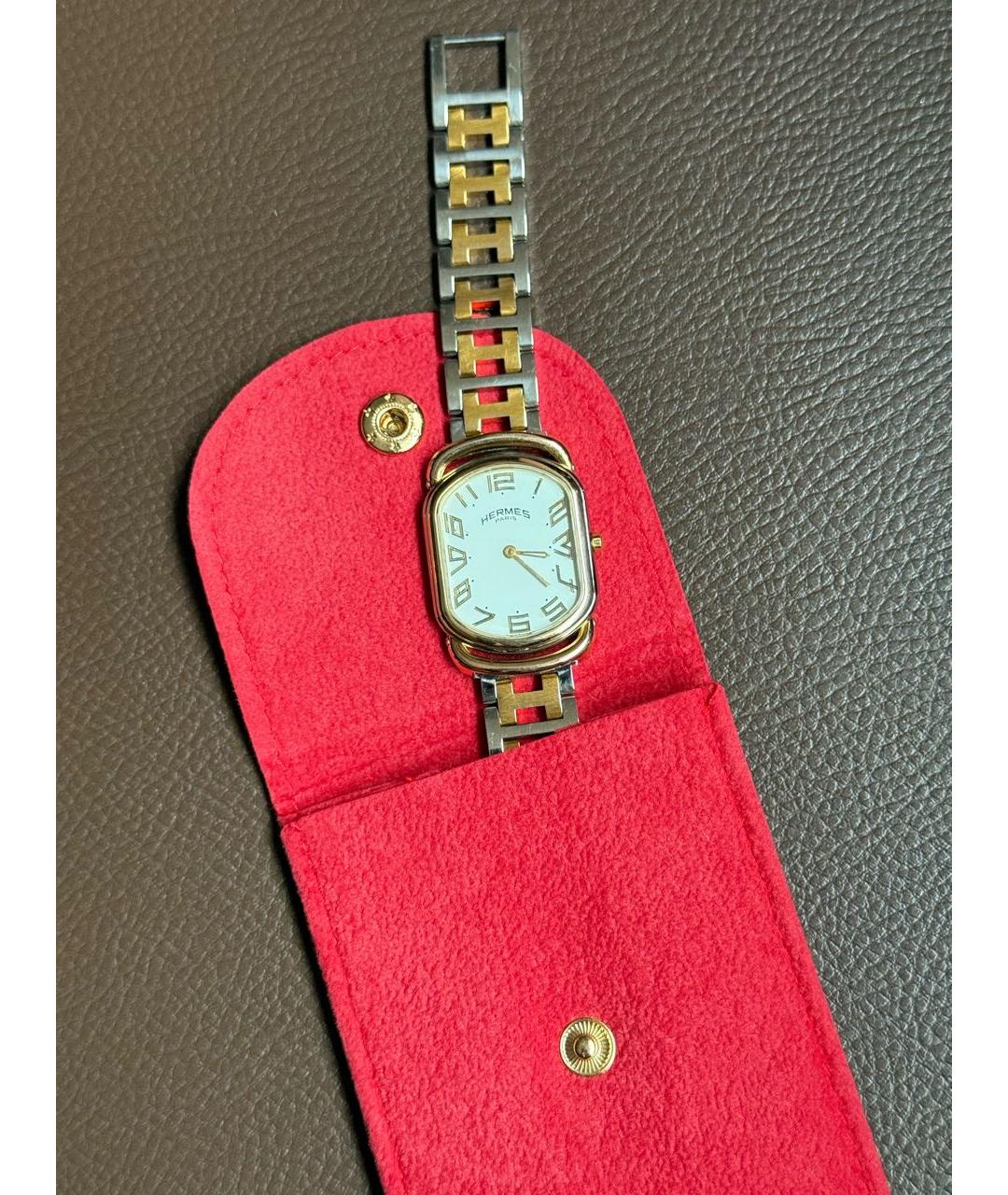 HERMES Серебряные позолоченные часы, фото 8