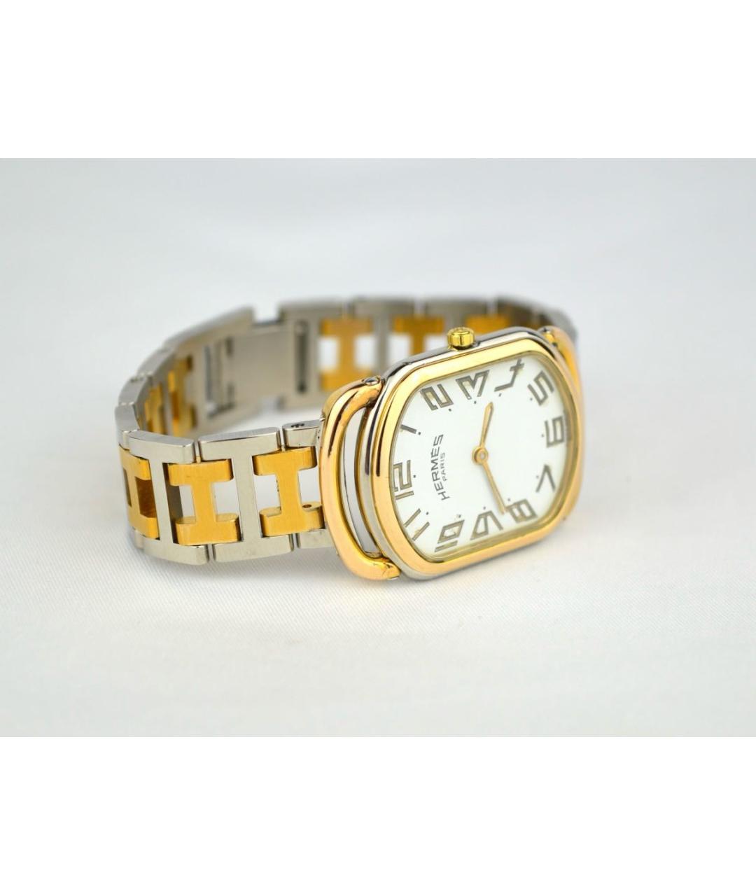 HERMES Серебряные позолоченные часы, фото 4