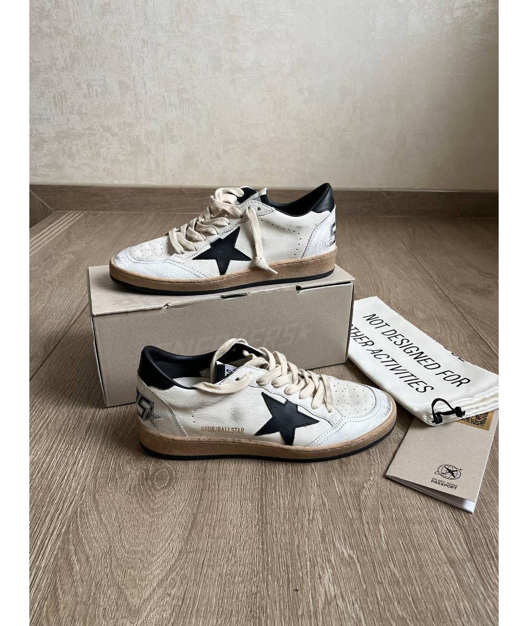 GOLDEN GOOSE DELUXE BRAND Белые кожаные кеды, фото 2