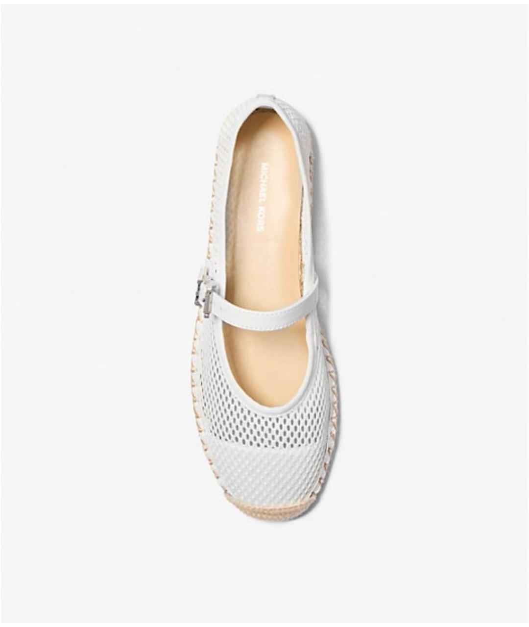 MICHAEL KORS Белые текстильные балетки, фото 2