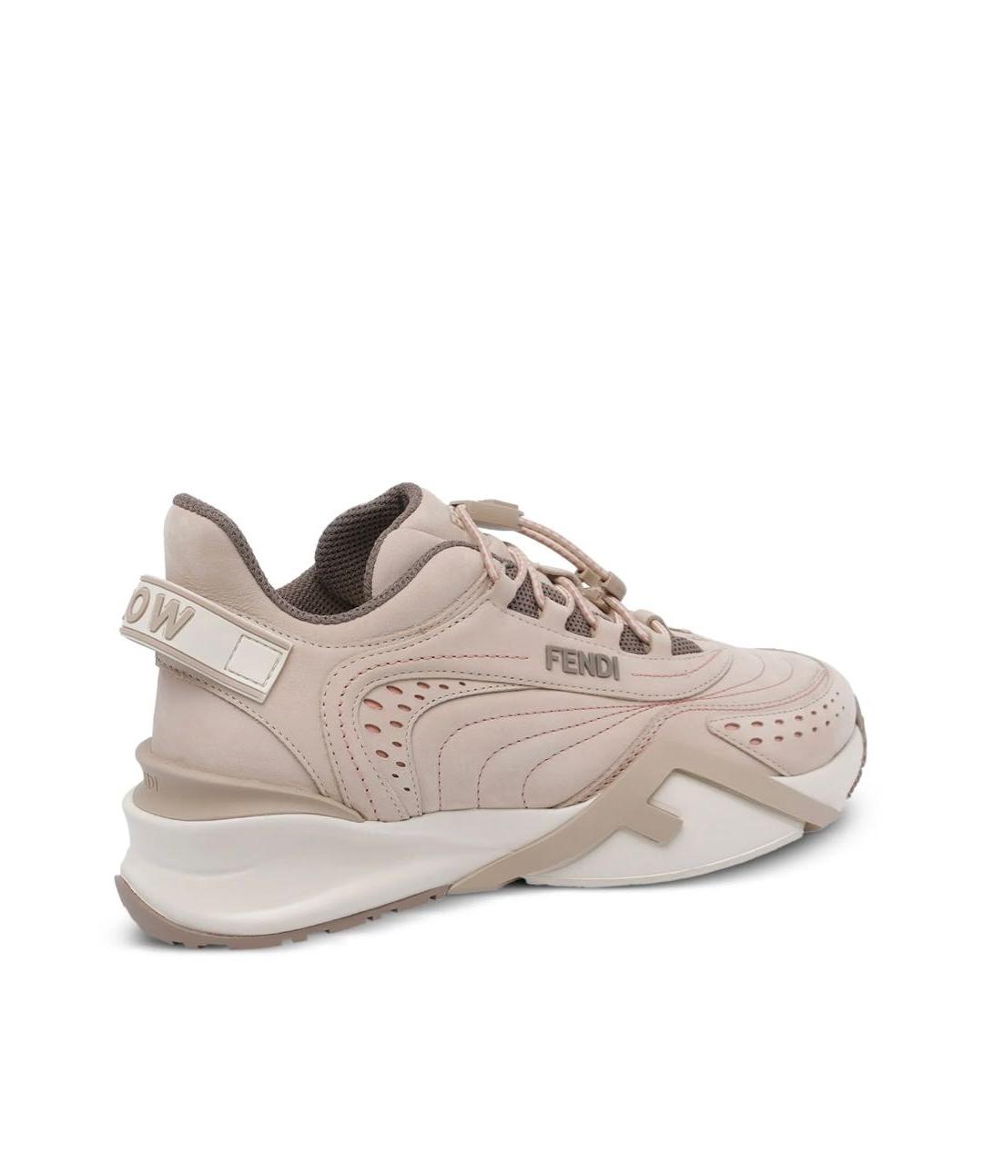 FENDI Бежевые замшевые кеды, фото 8