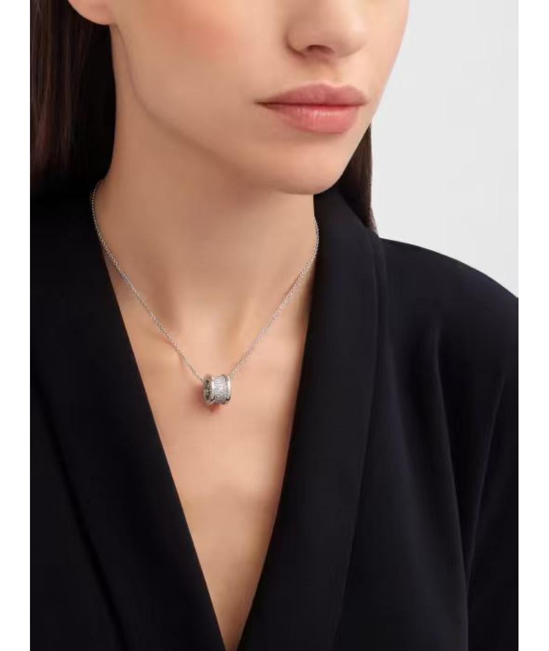 BVLGARI Серебряное колье из белого золота, фото 4
