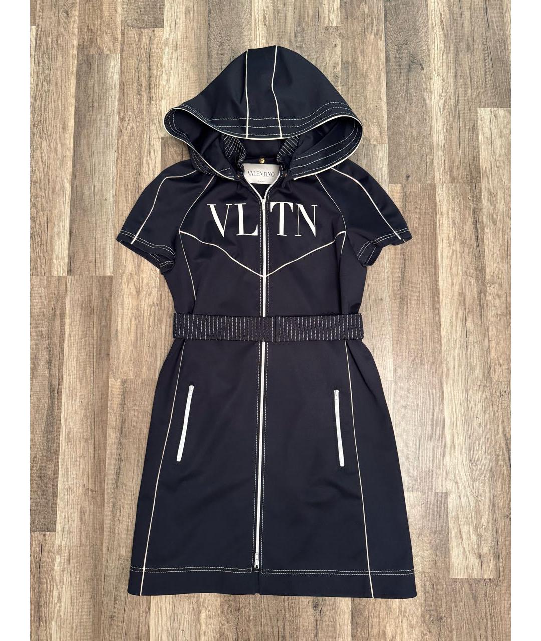 VALENTINO Черное полиэстеровое повседневное платье, фото 3