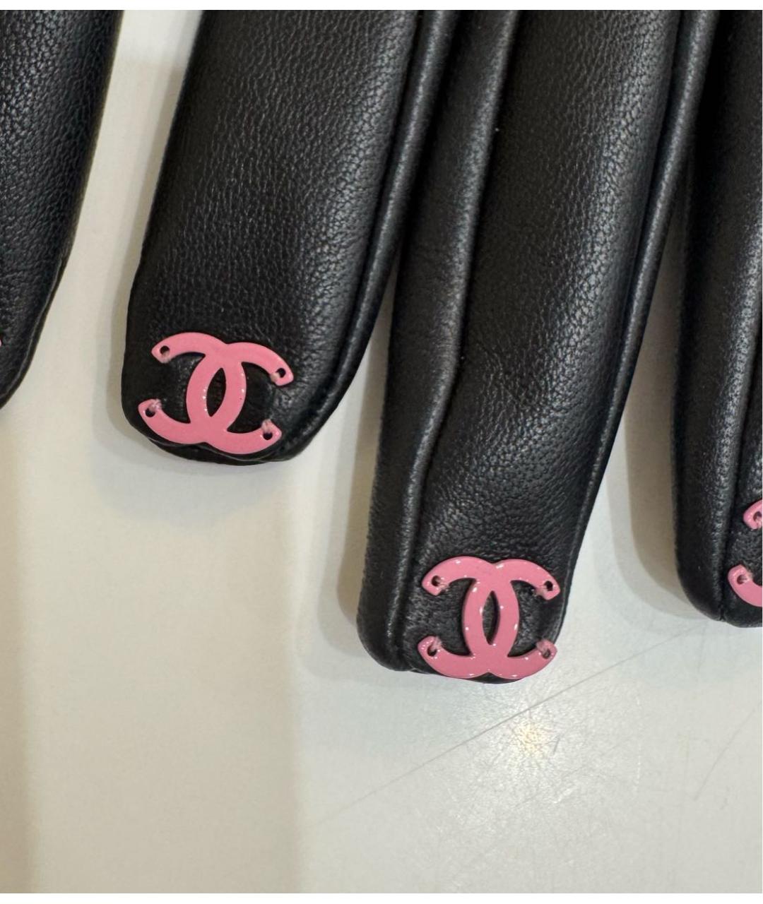 CHANEL Черные кожаные перчатки, фото 2