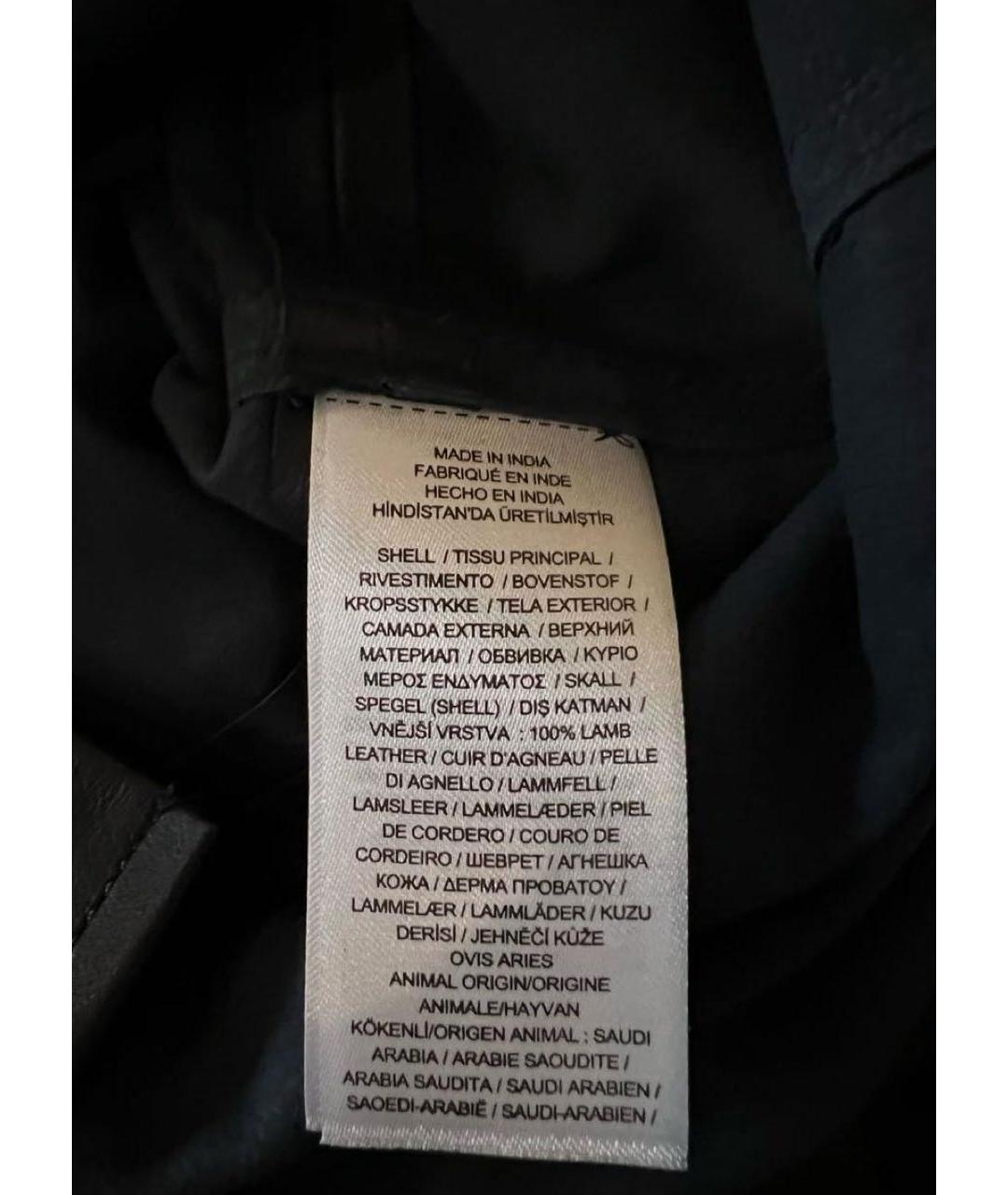 RALPH LAUREN Черная кожаная рубашка, фото 5