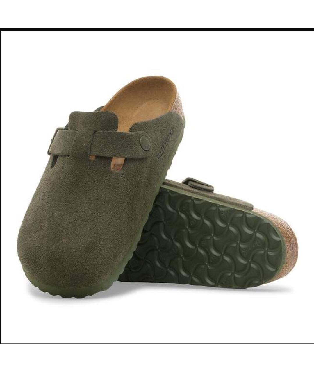 BIRKENSTOCK Хаки замшевые сандалии, фото 2