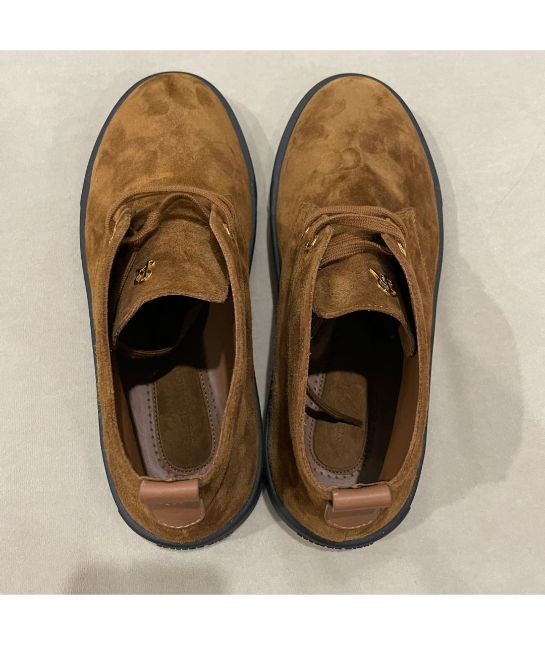 STEFANO RICCI Оранжевое замшевые высокие ботинки, фото 3