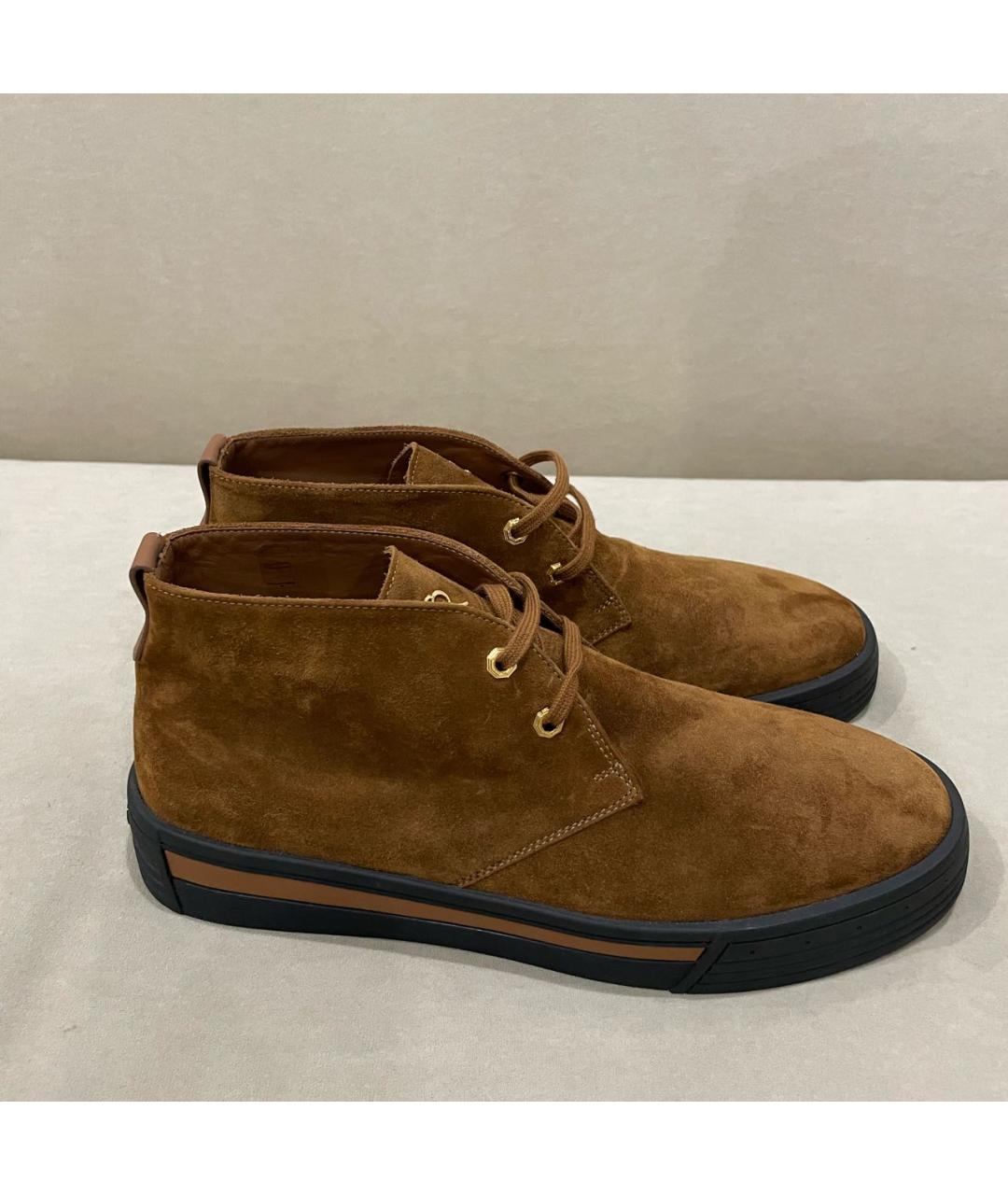 STEFANO RICCI Оранжевое замшевые высокие ботинки, фото 8