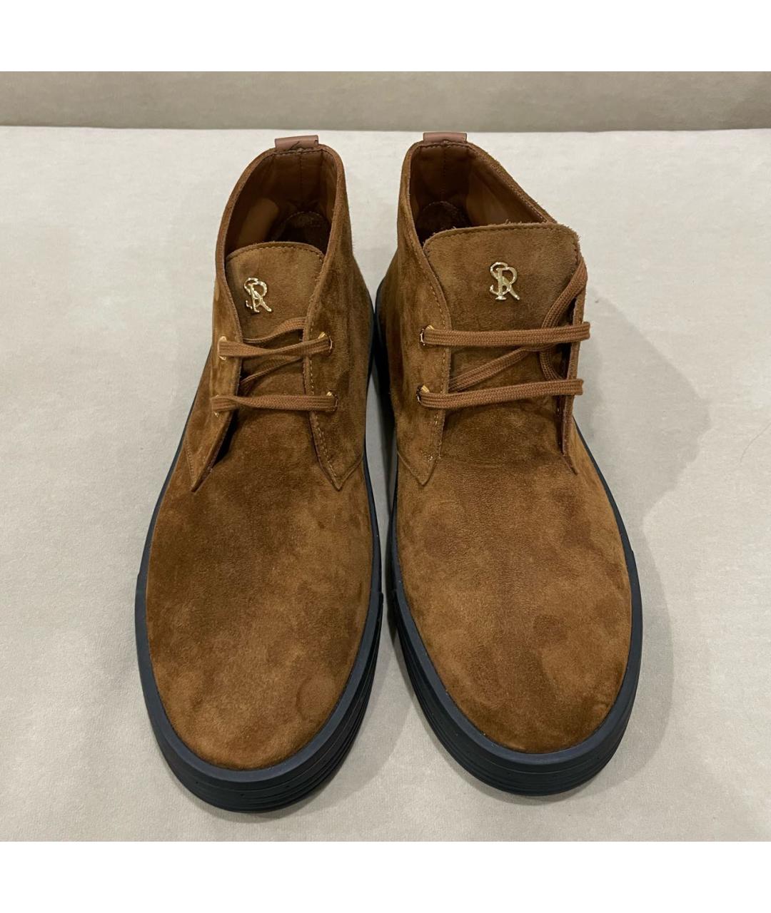 STEFANO RICCI Оранжевое замшевые высокие ботинки, фото 2