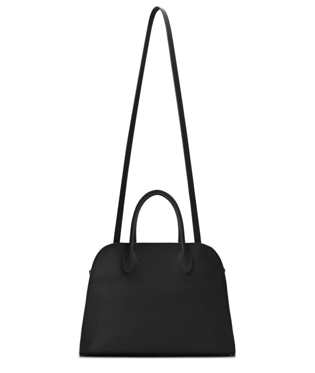 THE ROW Черная кожаная сумка с короткими ручками, фото 8