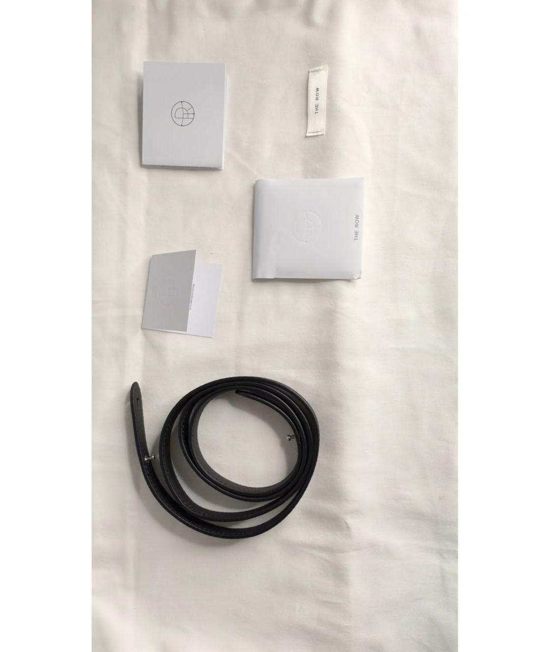 THE ROW Черная кожаная сумка с короткими ручками, фото 6