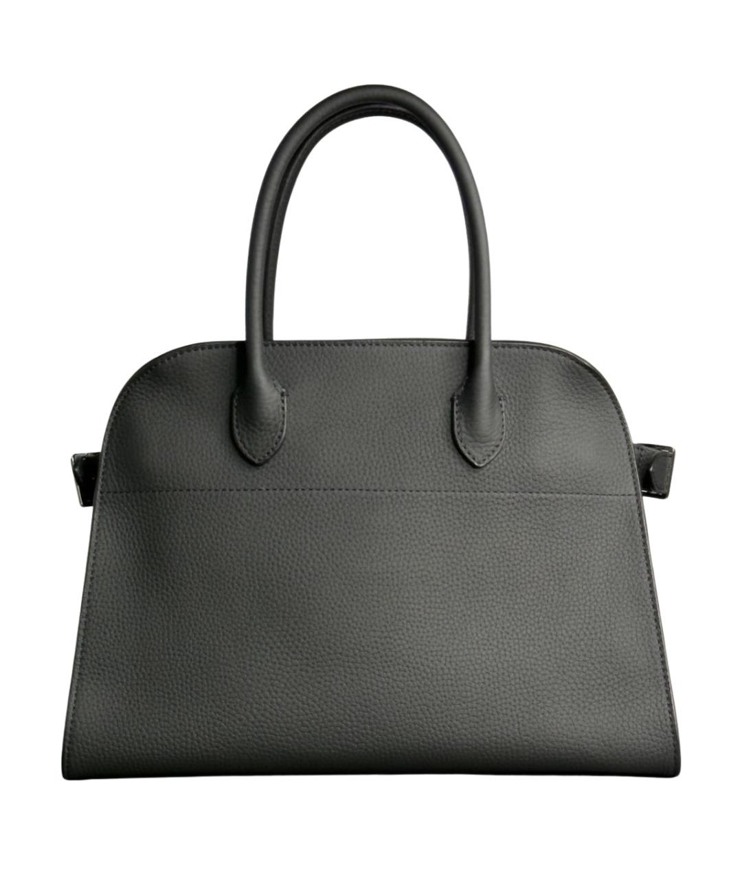 THE ROW Черная кожаная сумка с короткими ручками, фото 1